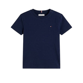 Tommy Hilfiger T-shirt Blu Con Righe Jacquard KB0KB10644-C1G Per Neonato