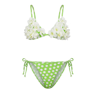 Selini Action By Eleni Balerba Bikini Verde Con Fantasia A Pois Per Bambina SES0TR20