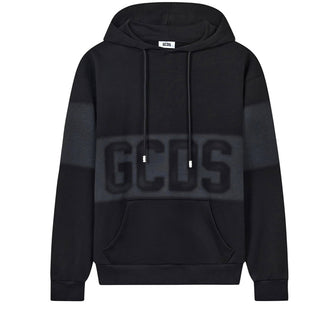 GCDS Felpa Nera Con Cappuccio E Logo C2MWQE233F034/999I Unisex