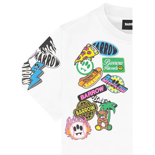 Barrow T-shirt Bianca In Jersey Con Stampa S6BKJUTH073-002