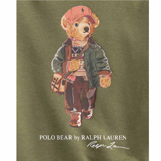 Polo Ralph Lauren Felpa Girocollo Verde Con Polo Bear 322B27294001 Per Bambino