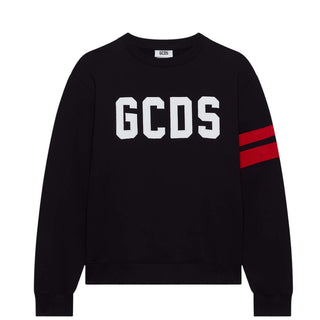 GCDS Felpa Nera In Cotone Con Logo Z0UKQE591F004/999