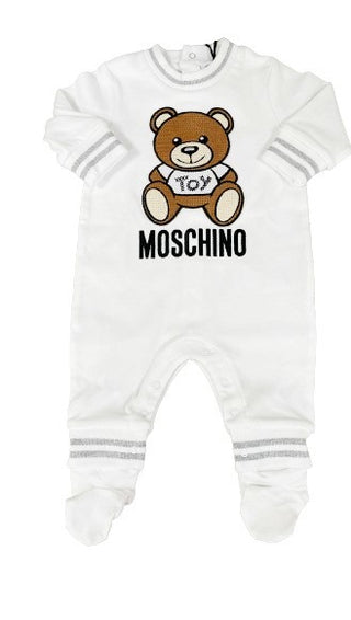 Moschino Onesie WITH DETACHABLE FEET MUY03X WITH CLIPS
