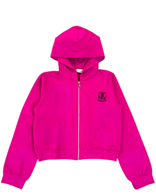 Gaelle Felpa fucsia con zip e cappuccio 2741FY00426