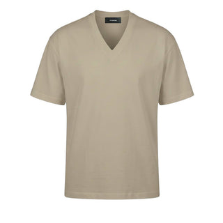 I'm Brian T-shirt Beige Tortora Con Scollo A V Per Uomo TS3744B