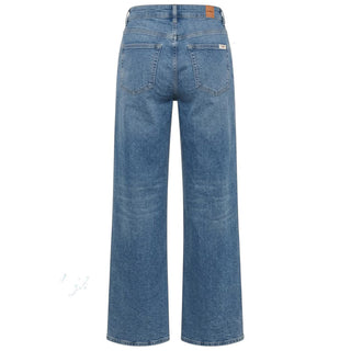Mustang Jeans Madison Wide In Denim Blu Medio Per Donna 1017608/5000-322