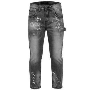 Patriot Jeans In Denim Grigio Con Dettagli Used Per Bambino PM6S2SPBK15