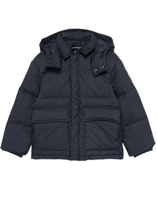 Emporio Armani Giubbino trapuntato blu con cappuccio 6D4BJC-4NJKZ