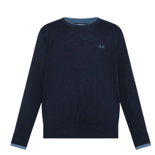 Sun68 Maglia Blu Navy In Cotone Per Bambino K36309/07