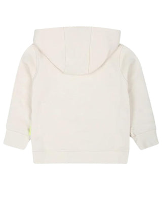 Barrow Felpa avorio con cappuccio e stampa F4BKUNHS121