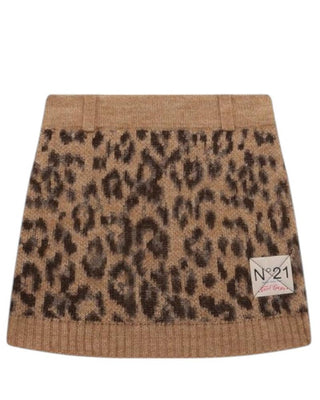 N21 Gonna in maglia animalier N21994-N0368