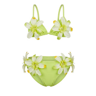 Selini Action By Eleni Balerba Bikini Verde Con Fiori Per Bambina SES222-46TRB