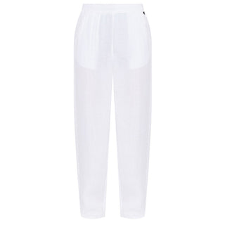 Aspesi Pantaloni bianchi in misto lino S24001PLL6000
