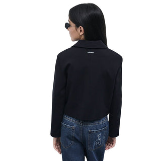 Patrizia Pepe Giacca Corta Nera Con Zip 7S0006/A641-K103 Per Bambina