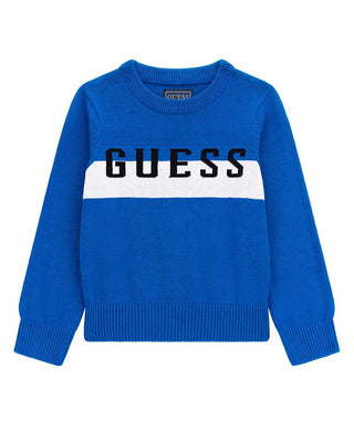 Guess Maglia bluette in cotone da neonato N4YR07Z2NN0