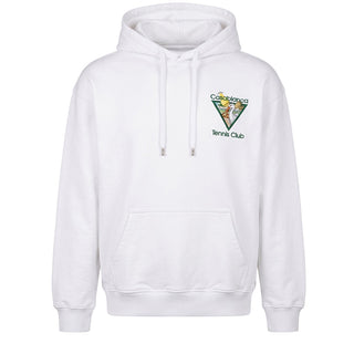 Casa Blanca Felpa Bianca Con Cappuccio Tennis Club Triangle M-PF26-JTP-292-01 Per Uomo