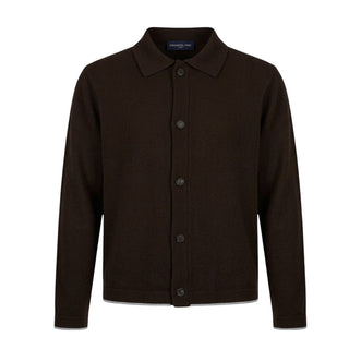Emanuel Pris Cardigan Marrone In Misto Viscosa EMG7153-31B Per Bambino