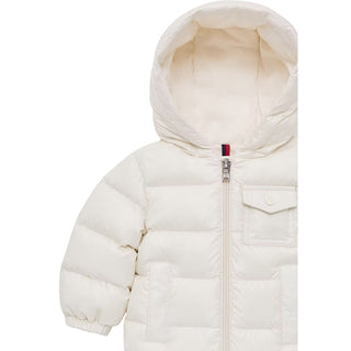 Moncler Giubbino Mesles Avorio Con Cappuccio L29511A00031-034 Per Neonato