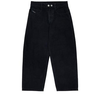 Diesel Jeans Relaxed Fit In Denim Nero J03151-KXBUA-K02 Per Bambini