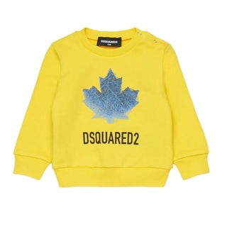 Dsquared2 Felpa Girocollo Gialla Con Logo DQ3279-D0AGW-DQ220