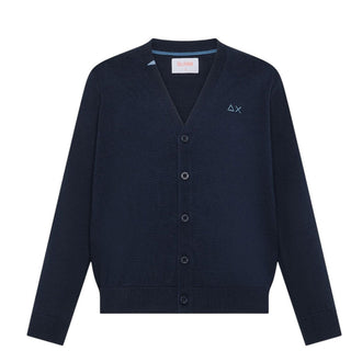 Sun68 Cardigan Blu Navy In Cotone Per Bambino K36304/07