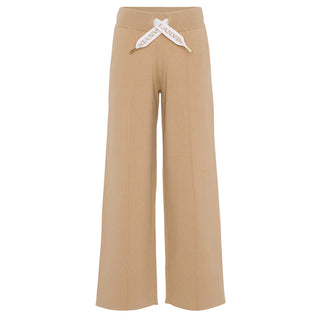 Lanvin Pantaloni beige dritti in maglia N30274