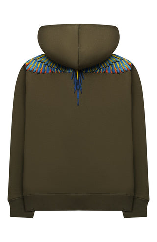 Marcelo Burlon Felpa con zip e cappuccio CBBE001F21FLE004