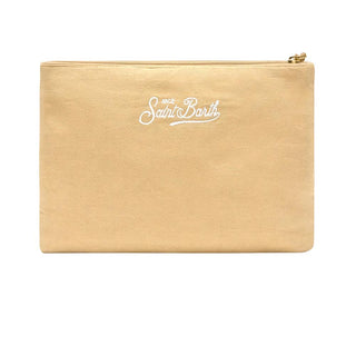 Mc2 Saint Barth Pochette In Juta Con Fantasia Palme Ricamate JUTE002/09121L