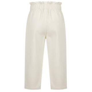 Lalalù Pantaloni Panna In Misto Lino Per Bambina PTL100RBP