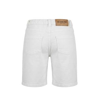 Iceberg Bermuda In Denim Bianco Per Bambino BTICE6111BJ-V2