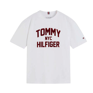 Tommy Hilfiger T-shirt Bianca Con Logo KB0KB10641-YBRJ Per Bambino
