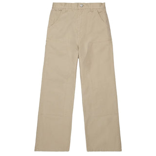 MM6 Maison Margiela Pantaloni Gamba Dritta Beige Con Logo M60958-MM07D-M6709