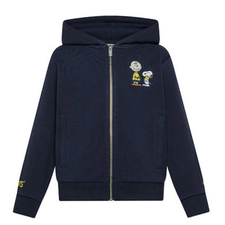 Sun68 Felpa blu navy con zip e cappuccio F45323BN