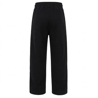 Palm Angels Pantaloni Neri In Felpa A Gamba Dritta F6PAJGFP051/110 Per Bambina