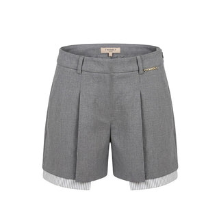 TWINSET Shorts Grigi Con Pieghe 262GJ2180 Per Bambina