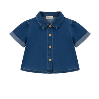J.o Milano Camicia Cropped In Denim Per Neonata 676X4