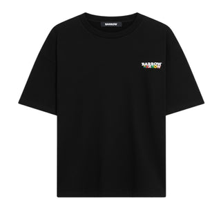 Barrow T-shirt Nera A Maniche Corte Con Stampa S6BWUATH032-110