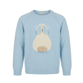 Il Gufo Maglia Girocollo In Lana Con Coniglietto A21MA375EM220B Per Bambini