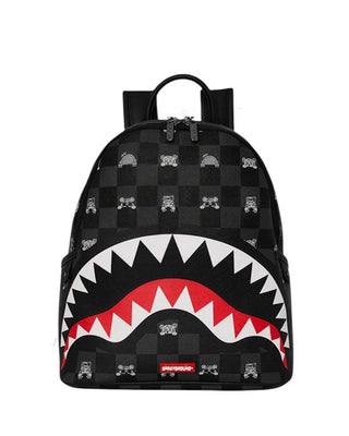 SPRAYGROUND Zaino GRAY PEEKING CHARACTER CHECK SAVAGE 910B8908NSZ