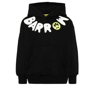 Barrow Felpa Nera Con Cappuccio F6BKJUHS038-110 Per Bambini