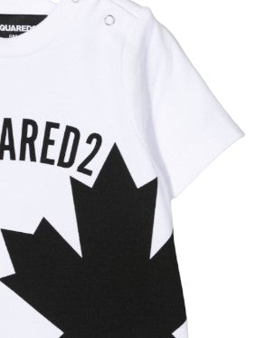 Dsquared2 T-shirt girocollo con logo frontale DQ1025-D008J