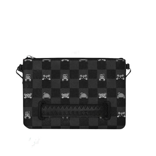 SPRAYGROUND Pochette GRAY PEEKING CHARACTER CHECK 910B8915NSZ