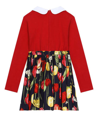 Dolce & Gabbana Abito a maniche lunghe con fantasia L5JD8X-G7NMJ