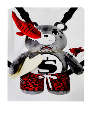 Sprayground T-shirt TeddyBear Backpack Double SPY1269 In Cotone