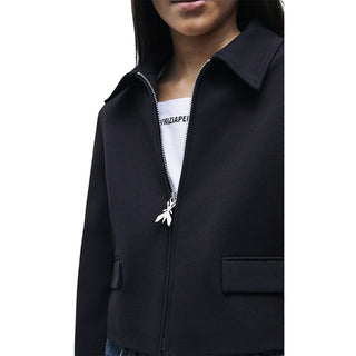 Patrizia Pepe Giacca Corta Nera Con Zip 7S0006/A641-K103 Per Bambina