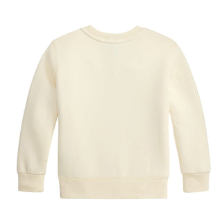 Polo Ralph Lauren Felpa Girocollo Avorio Con Polo Bear 322B29157001 Per Bambino