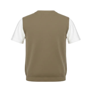 Emanuel Pris T-shirt In Filo Beige Da Bambino ETS3171RB