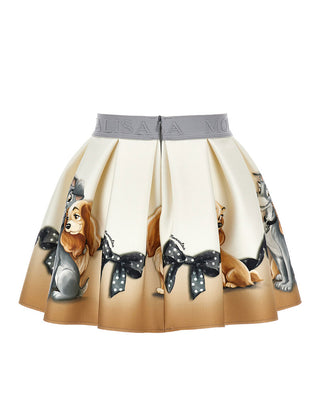 Monnalisa Gonna a pieghe fantasia Lily e Vagabondo 11D702