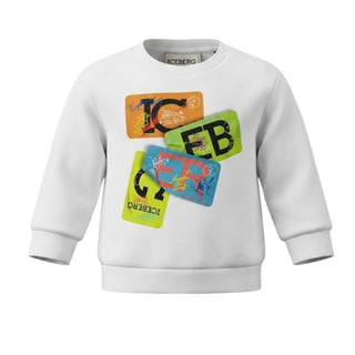Iceberg Felpa Girocollo Bianca Per Neonato MFICE6104B-V2