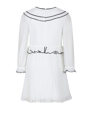 Self-Portrait Abito in chiffon bianco PF24-711SA